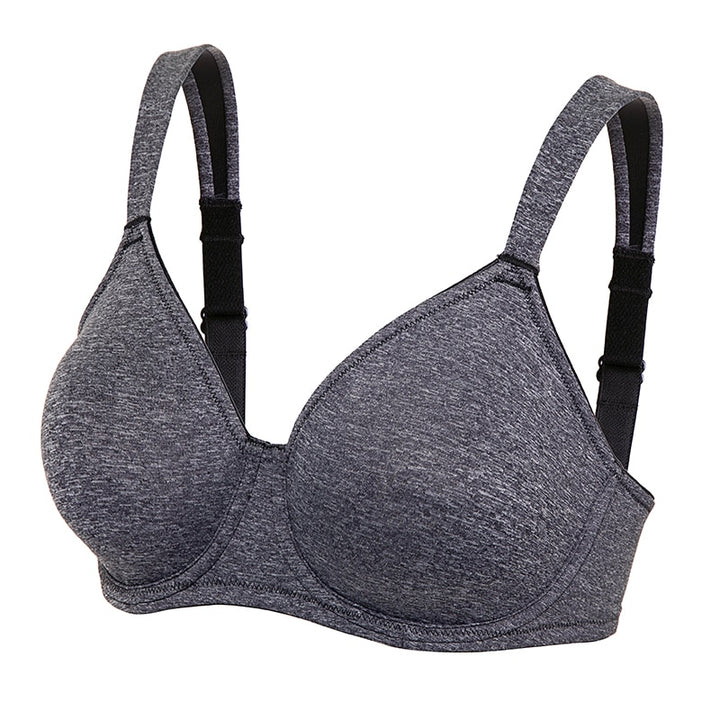 Tiana Smooth Unlined Underwire Minimizer Bra| C - F Cup | Charcoal Heater - Burgundy