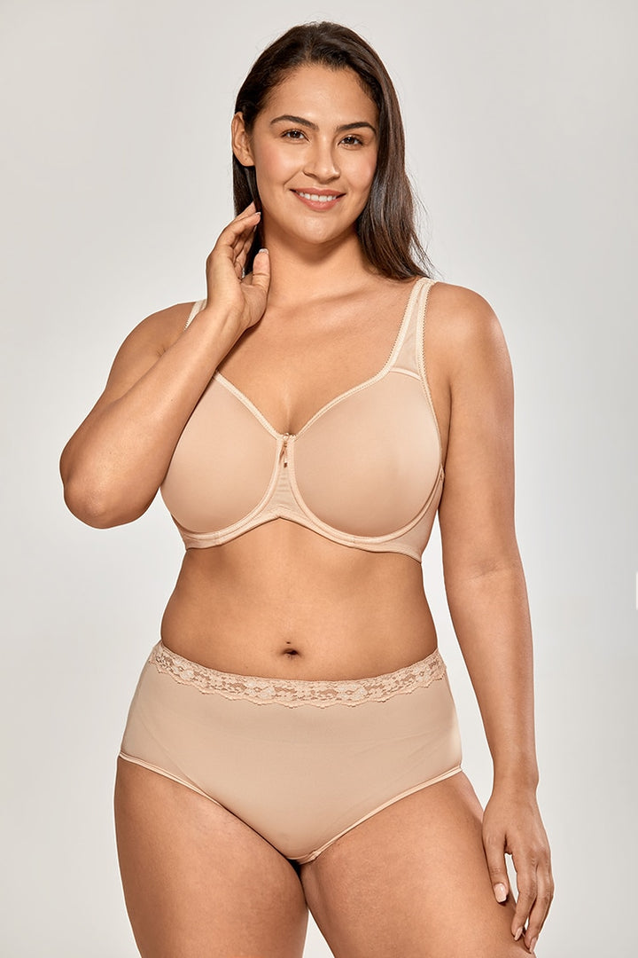 Soleil Seamless Underwire Minimizer Bra