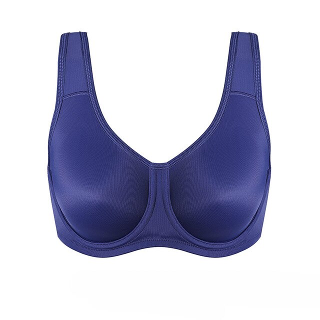 Princess Outer underwire High Impact Sports Bra |C-G Cup| Conch Shell - Blue