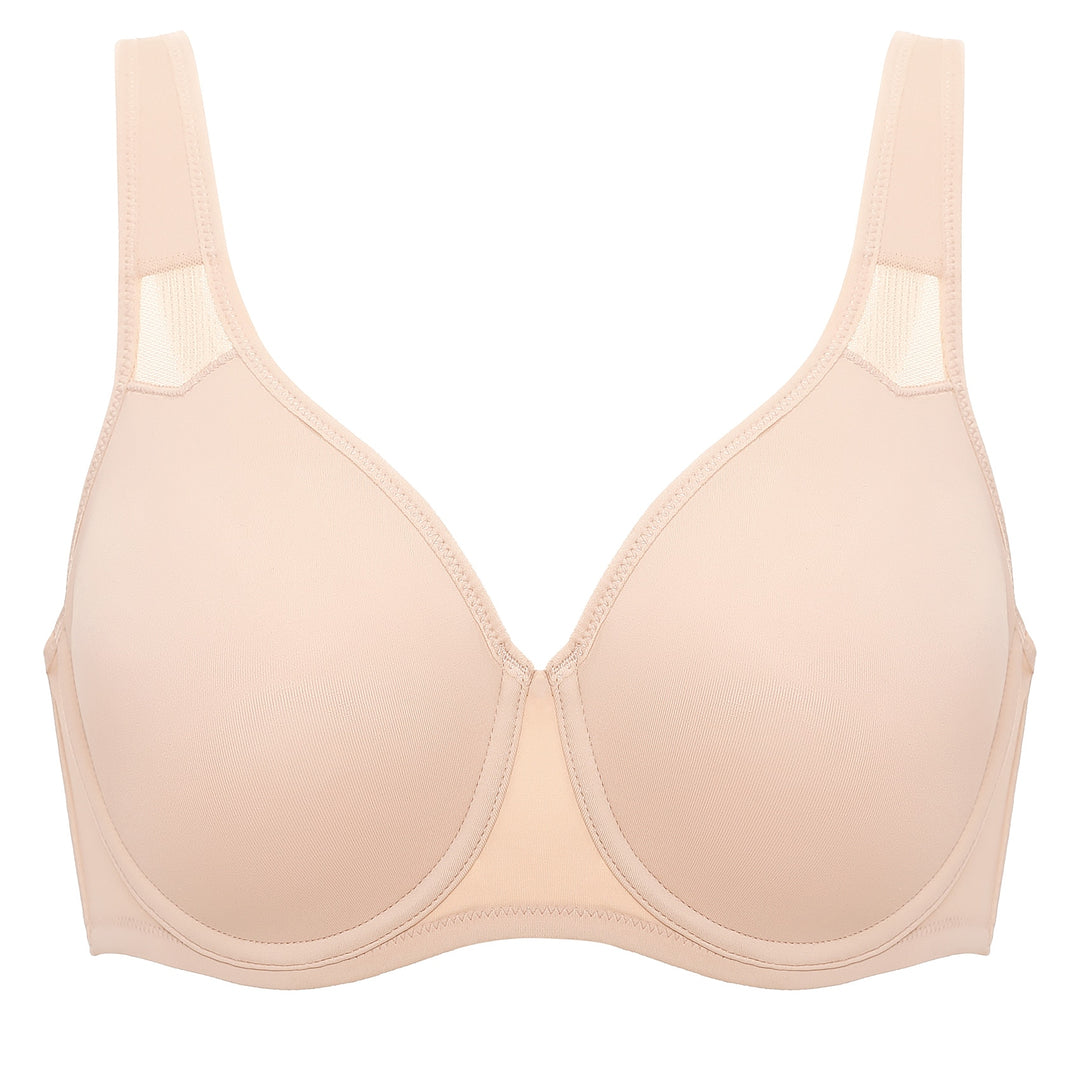 Julia Smooth Underwire Minimizer Seamless Bra | B-H Cup| Beige-Black