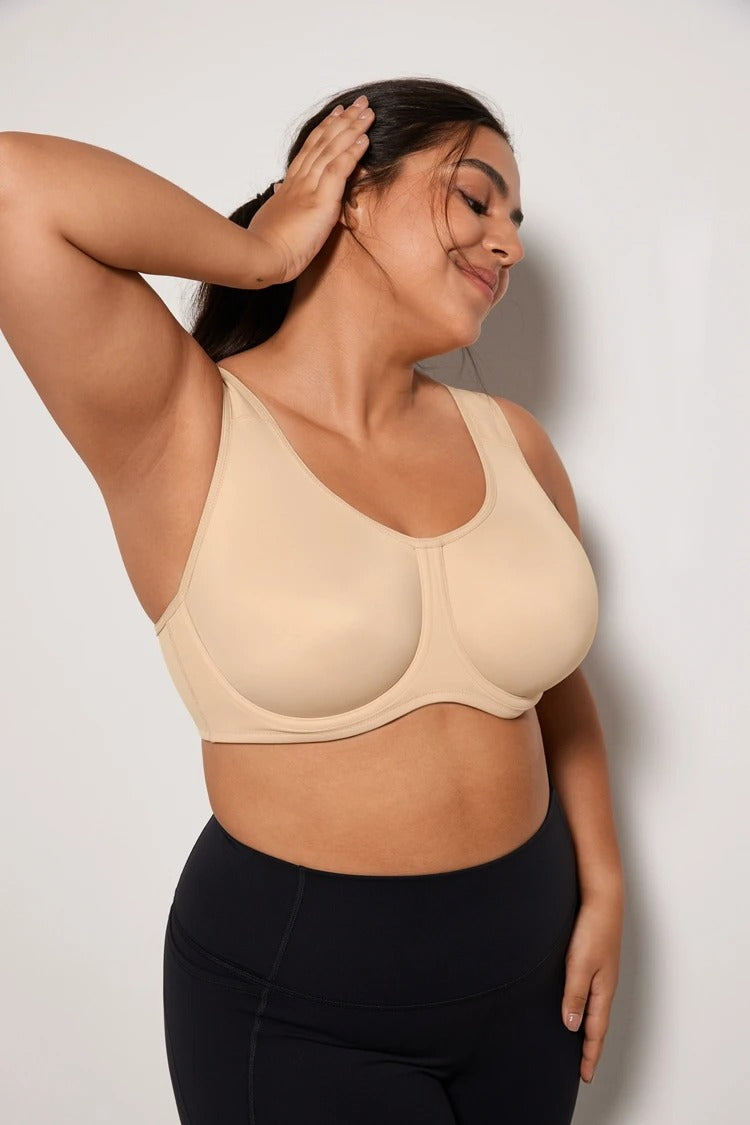 Deep Taupe Sculpt Double Layer Padded Sports Bra