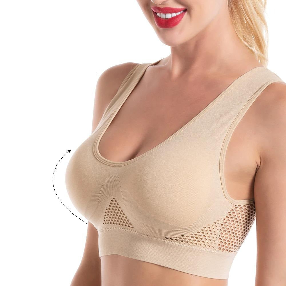 Front Closure Bras For Seniors Back Support Posture Bra Full Coverage  Everyday Bra Wireless Bralette For The Elderly (Color : Skin, Size :  4X-Large) (White 3XL) : : Fashion