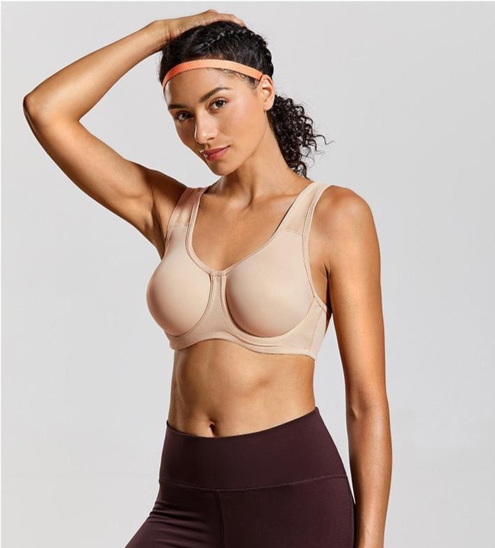Keyla High Impact Doublelayer Outer Underwire Sports Bra CG Cup Bl