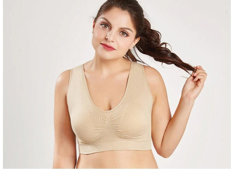 New Upgrade Super Thin Soft Comfy Seamless Sleep Bras for Women, A to D  Cup, with Removable Pads 6XL