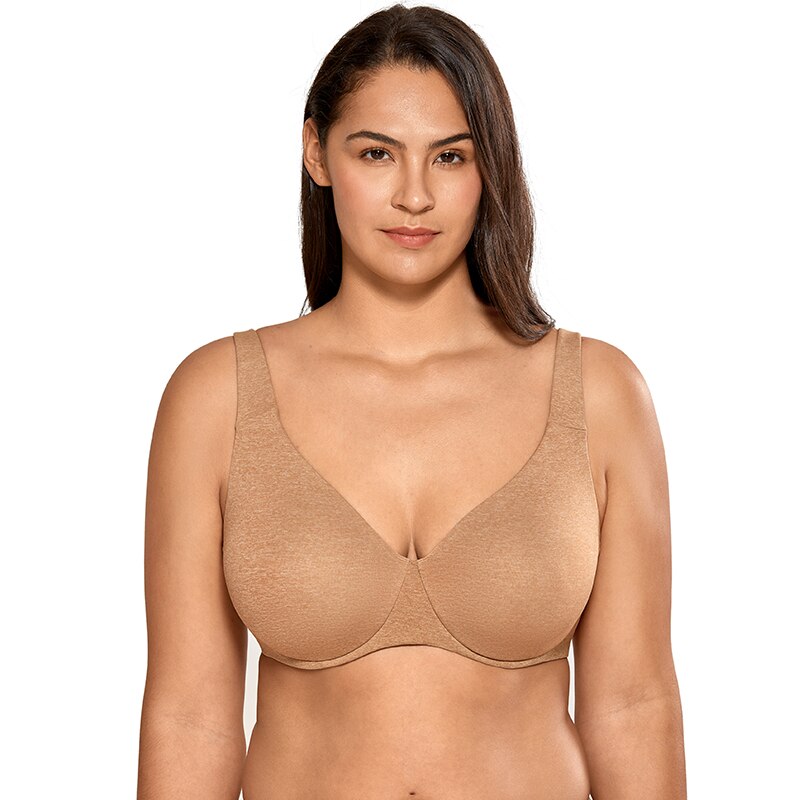 Women's Smooth Minimizer Bra Plus Size Unlined Full Coverage