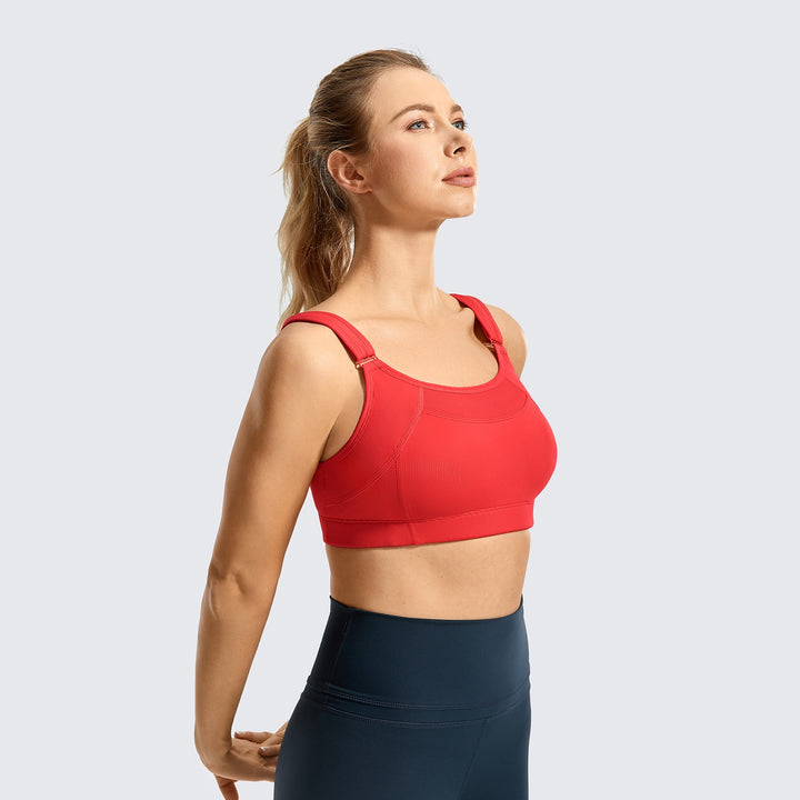 Maxi Support Wireless High Impact Sports Bra - Red
