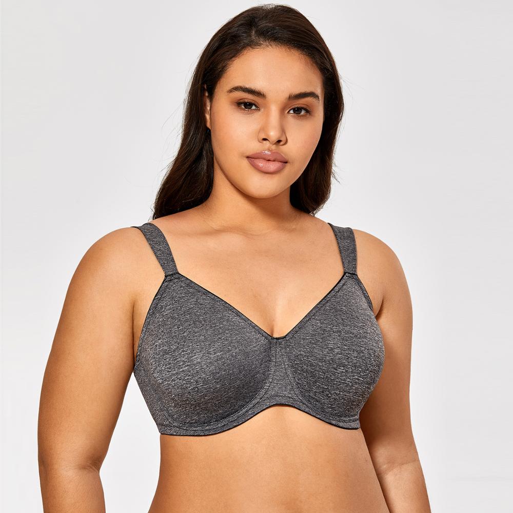 Tiana Smooth Unlined Underwire Minimizer Bra| C - F Cup | Beige - Black