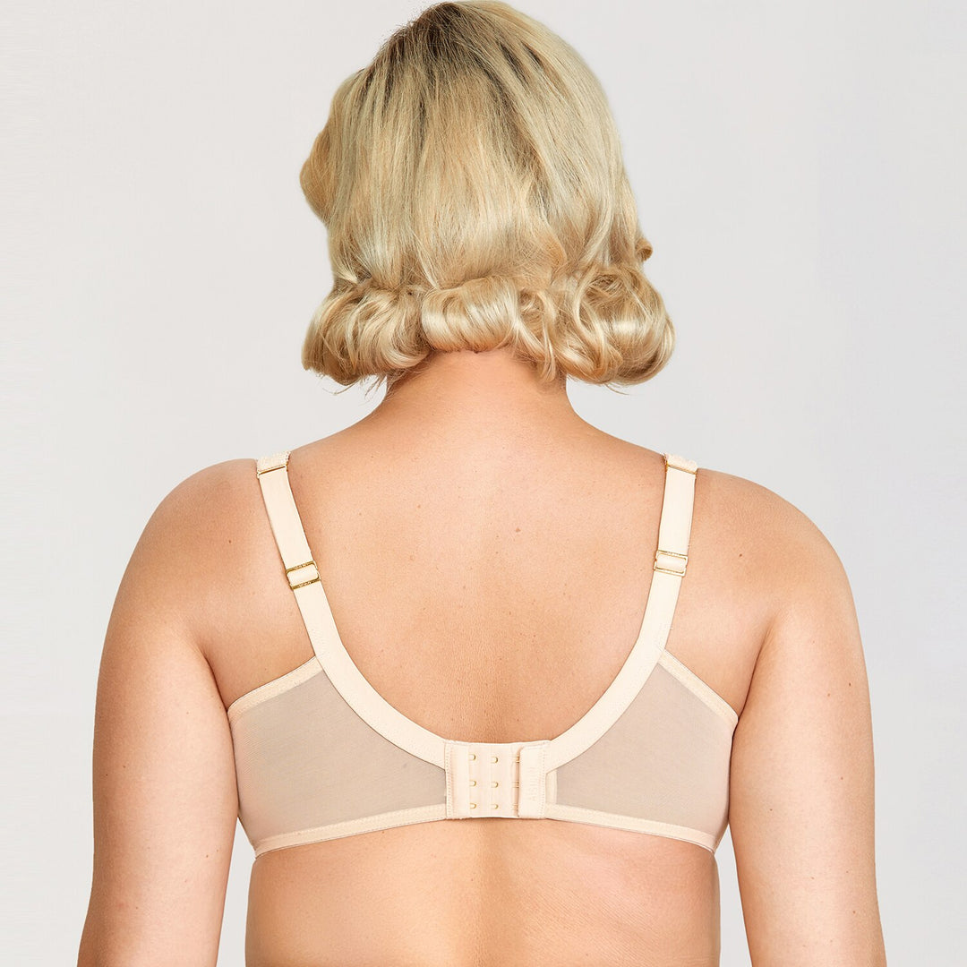  Womens Plus Size Full Coverage Underwire Unlined Minimizer  Lace Bra Vermilion 34I