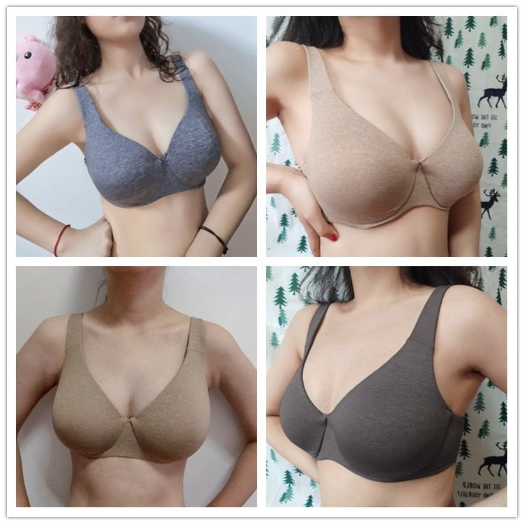 Catalina Seamless Underwire Unlined Minimizer Bra | Camouflage Heather - Sapphire Heather | B-G Cup