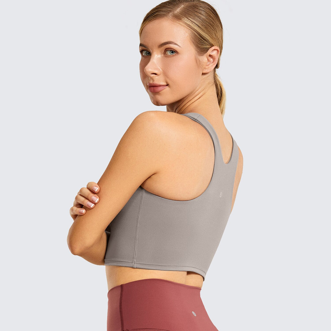 Bria Longline Workout Tank Top with Built in Bra
