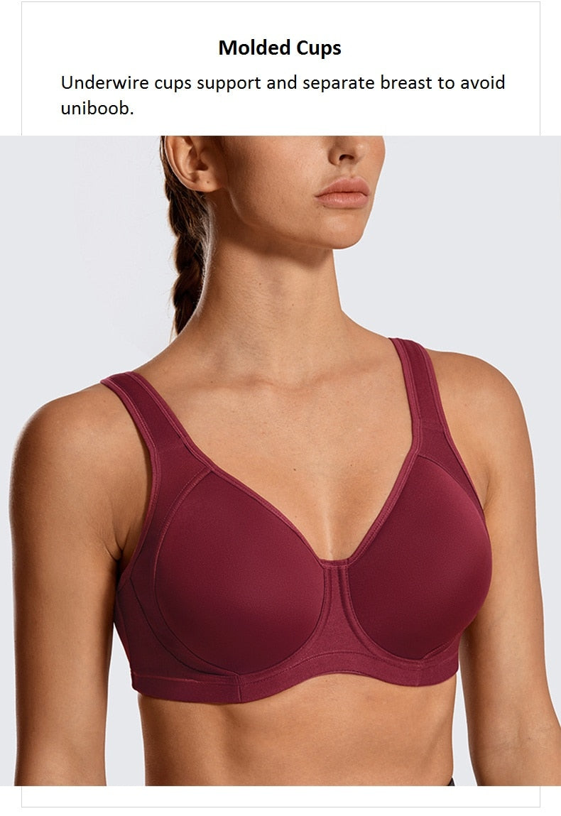 Sienna High Impact Coolmax Molded Cup Underwire Sports Bra