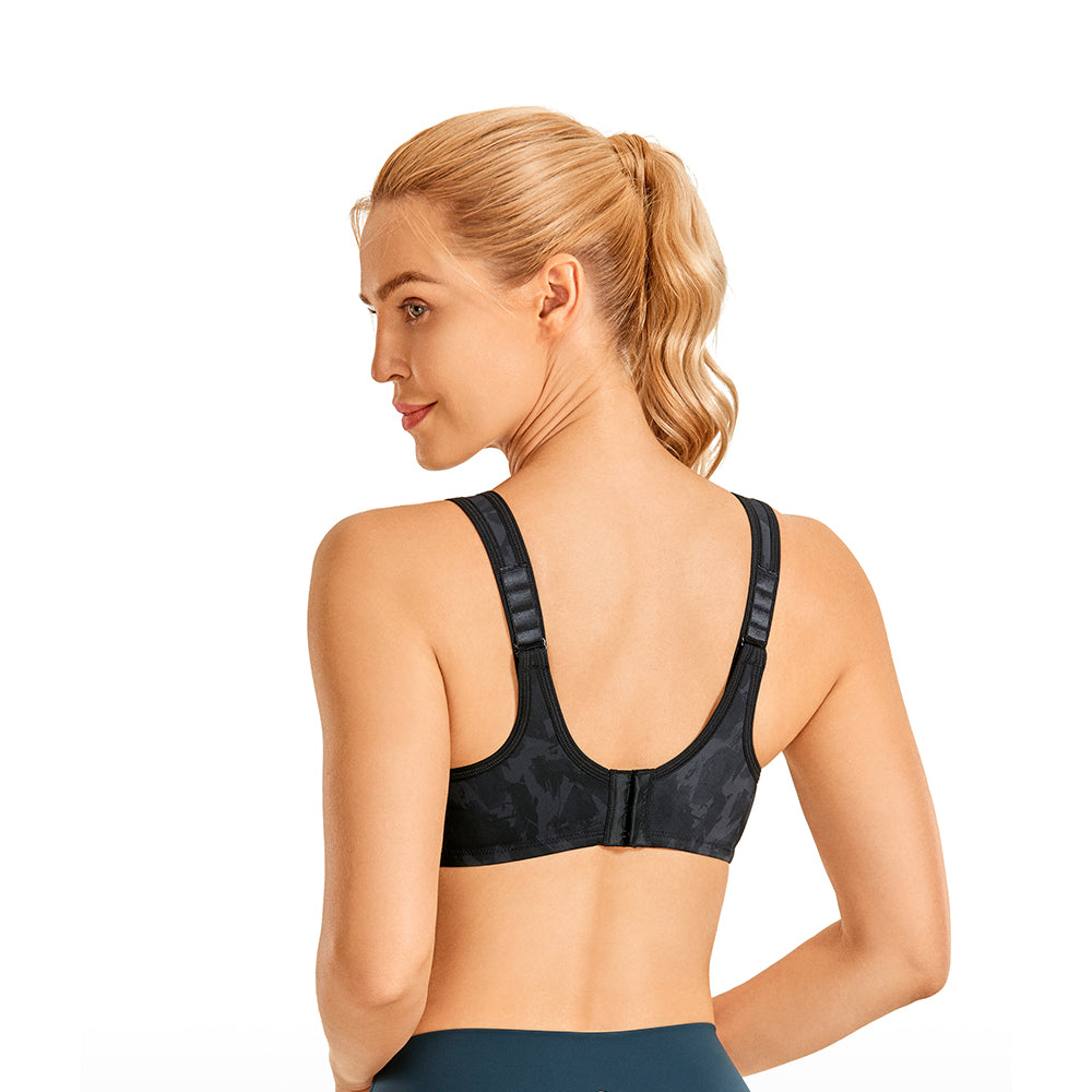 Keyla High Impact Double-layer Outer Underwire Sports Bra| C-G Cup| Dark brush